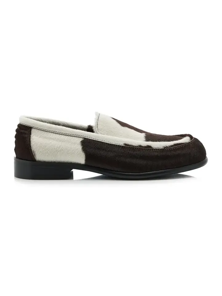 Exclusive Bowie Cow-Print Pony Hair Loafers