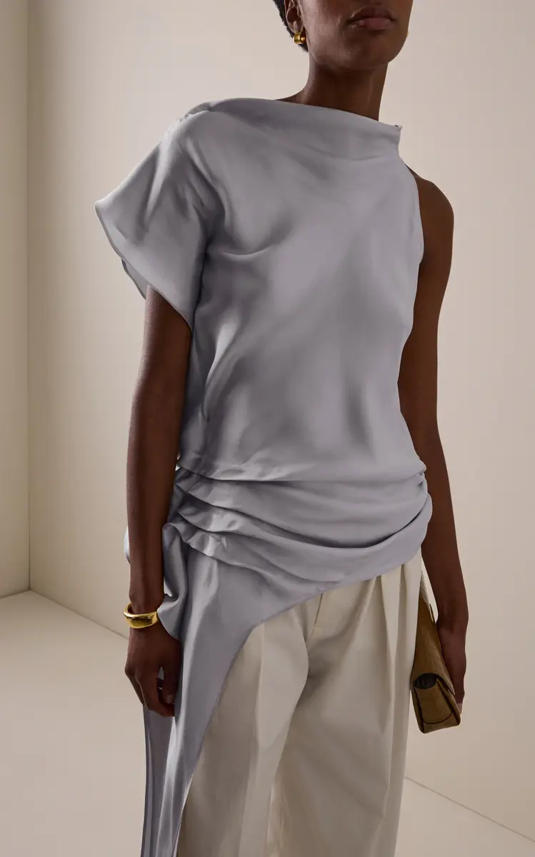 Kallmeyer Exclusive Elif Asymmetric Draped Satin Top | Thumbnail 3 Kallmeyer Exclusive Elif Asymmetric Draped Satin Top | Thumbnail 3