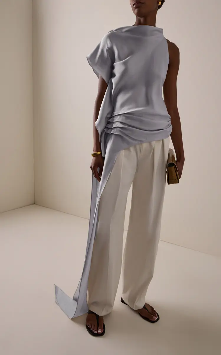 Kallmeyer Exclusive Elif Asymmetric Draped Satin Top | Thumbnail 4 Kallmeyer Exclusive Elif Asymmetric Draped Satin Top | Thumbnail 4