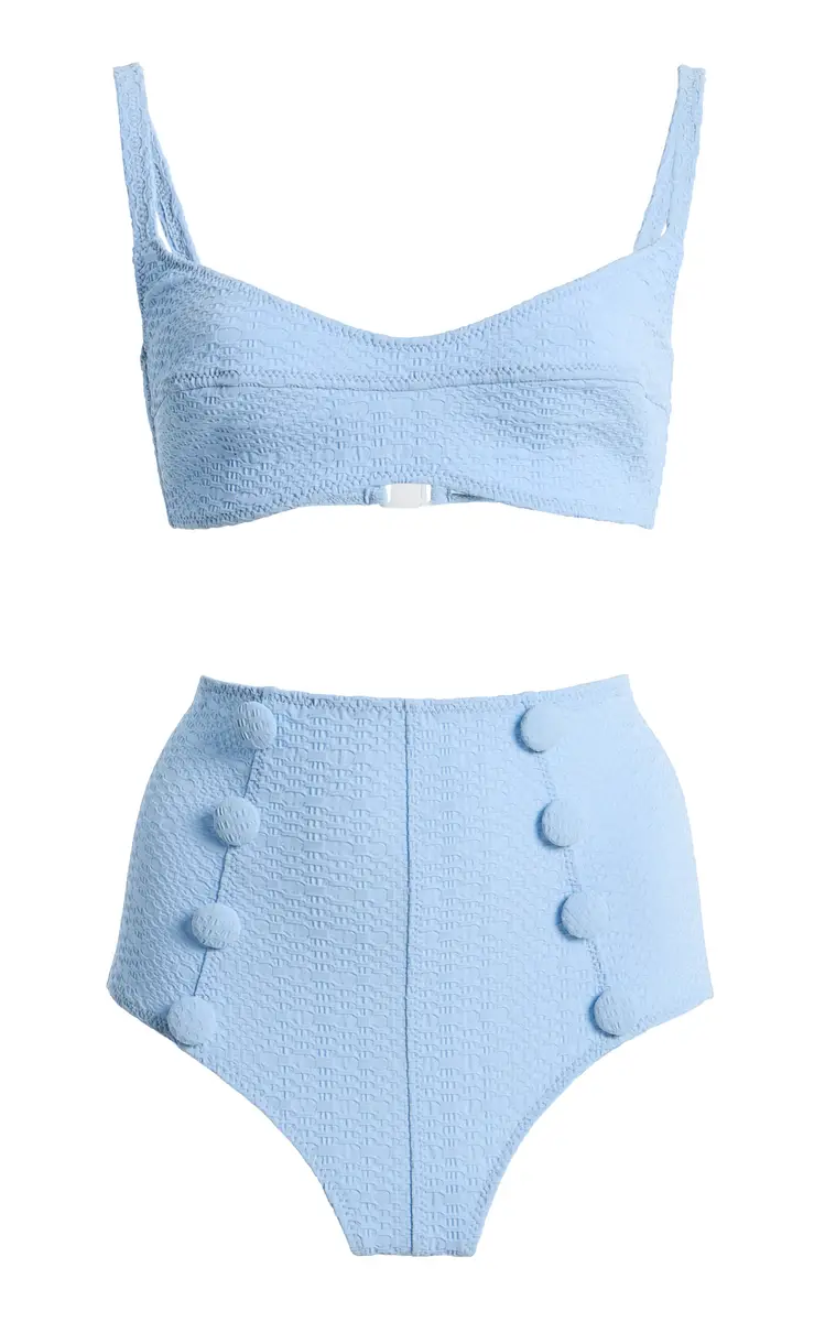 Lisa Marie Fernandez Seersucker Balconette High-Waist Bikini | Thumbnail 5 Lisa Marie Fernandez Seersucker Balconette High-Waist Bikini | Thumbnail 5