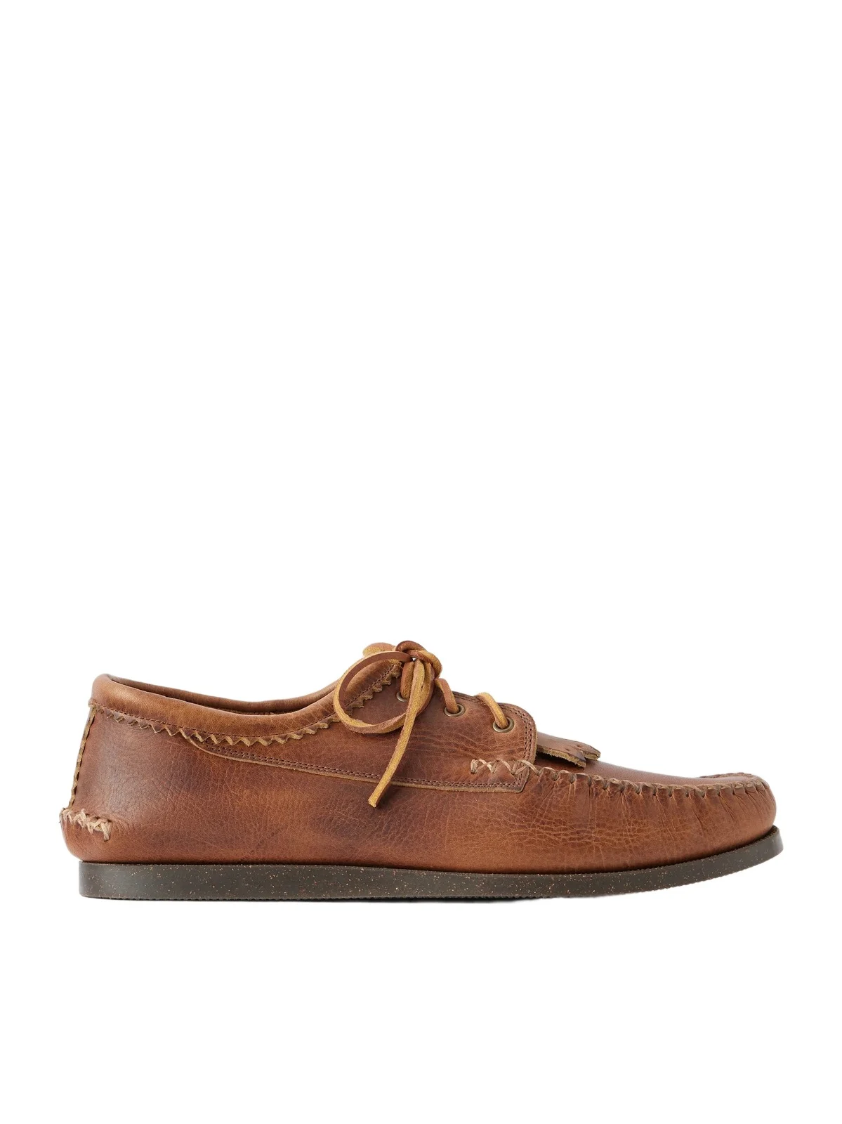 Yuketen Italian Blucher Leather Boat Shoes - Men