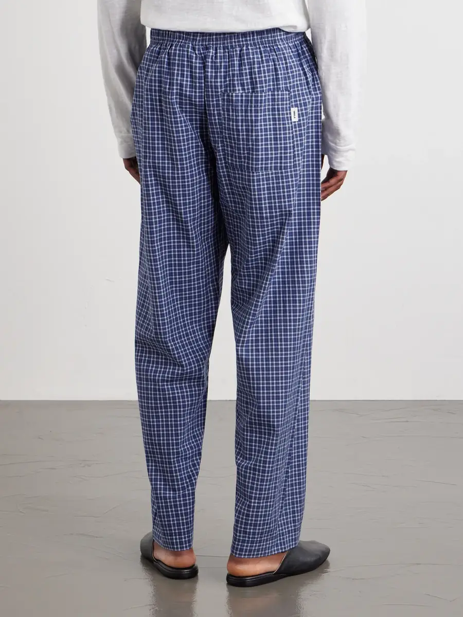 Tekla Straight-Leg Checked Organic Cotton-Poplin Pyjama Trousers - Men | Thumbnail 4