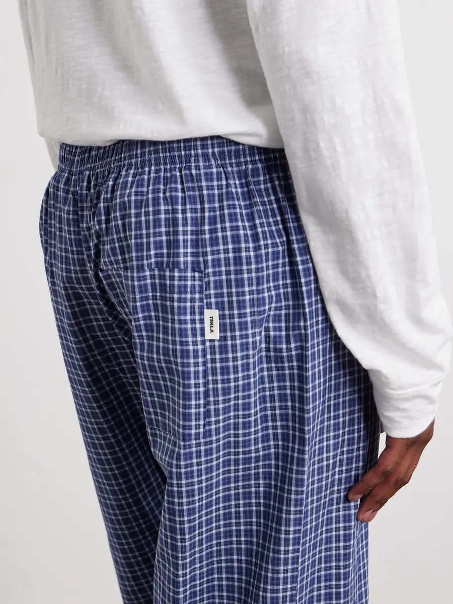 Tekla Straight-Leg Checked Organic Cotton-Poplin Pyjama Trousers - Men | Thumbnail 5
