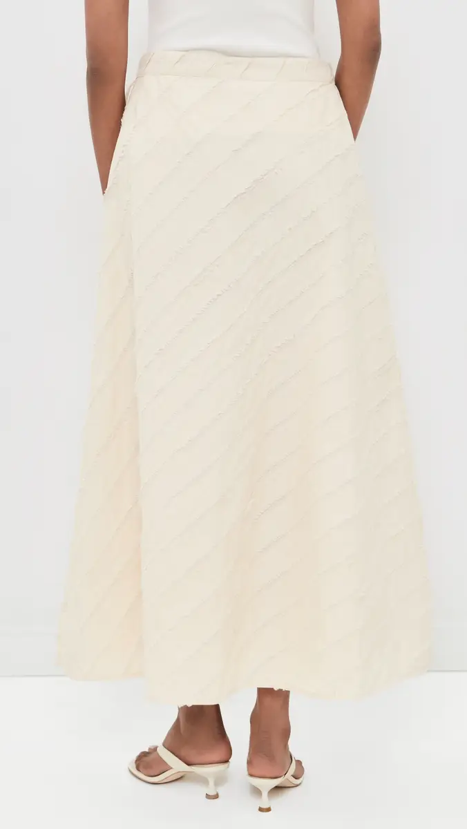 CHAN LUU Cotton Strip Circle Skirt | Thumbnail 3