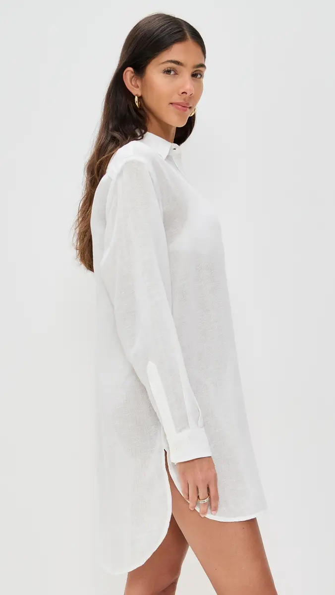 Polo Ralph Lauren Cotton Linen Boyfriend Shirt | Thumbnail 4