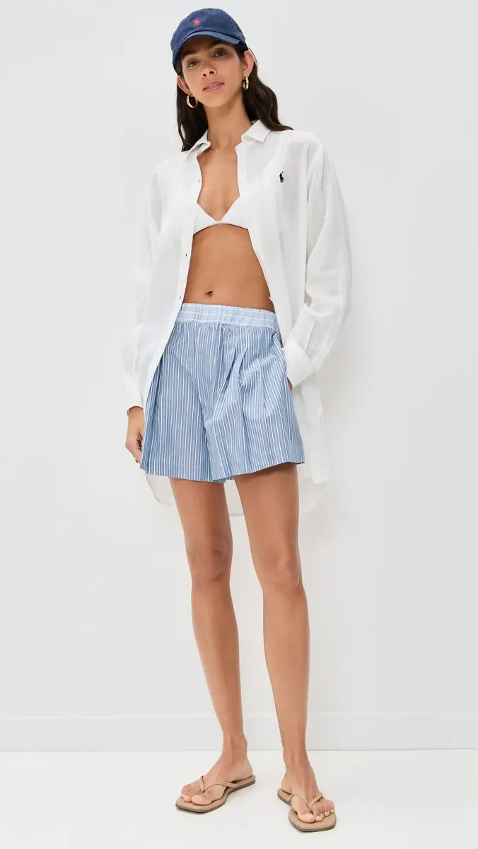 Polo Ralph Lauren Cotton Linen Boyfriend Shirt | Thumbnail 5