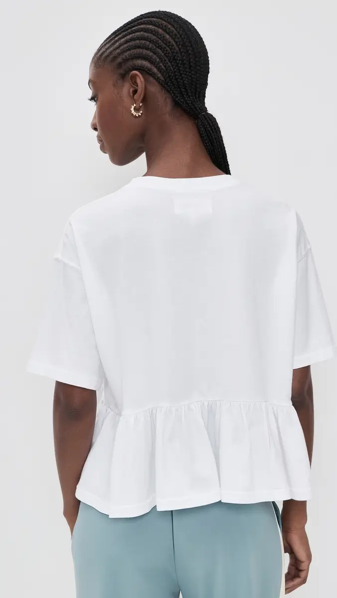 The Great. THE GREAT. The Oversized Ruffle Peplum Tee | Thumbnail 3 The Great. THE GREAT. The Oversized Ruffle Peplum Tee | Thumbnail 3