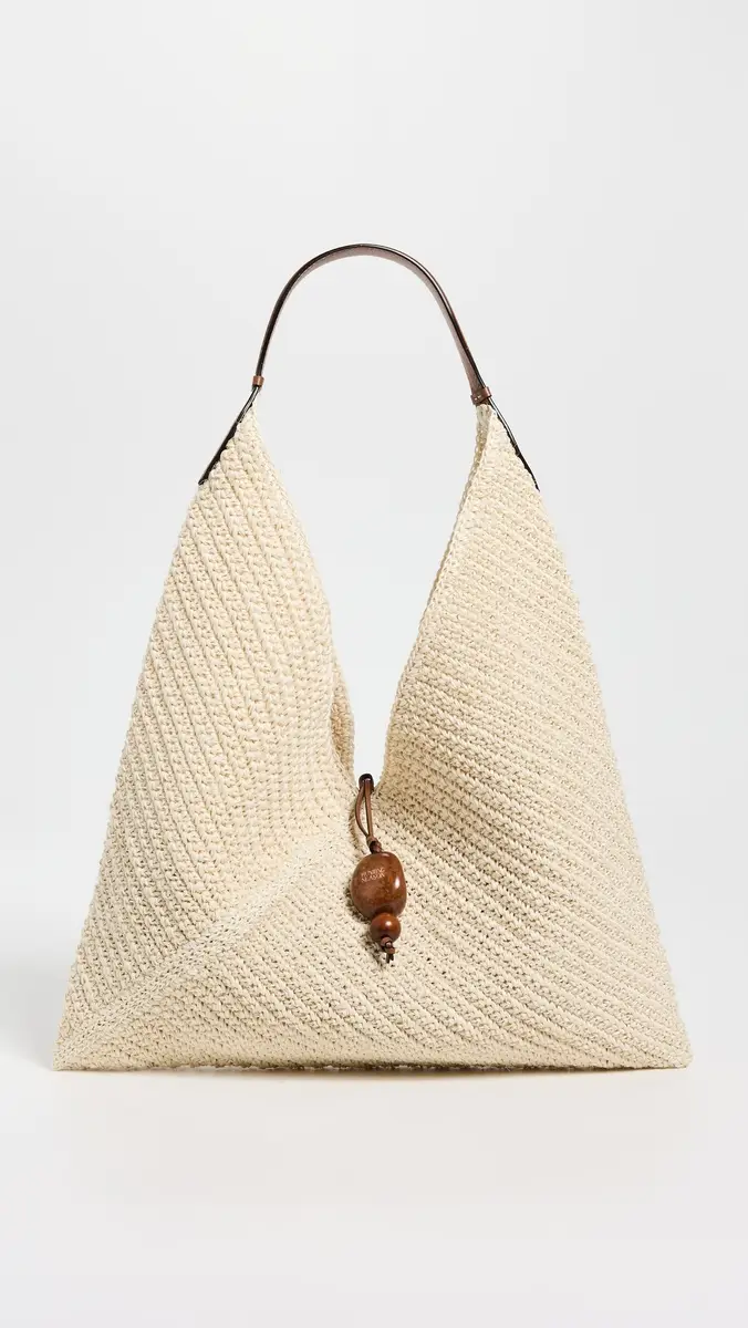 Hunting Season Medium Origami Tote Natural White/Cognac One Size | Thumbnail 2