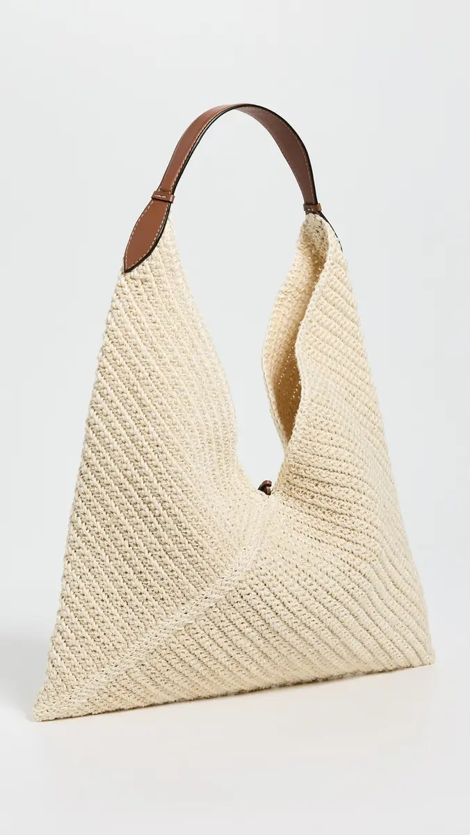 Hunting Season Medium Origami Tote Natural White/Cognac One Size | Thumbnail 4
