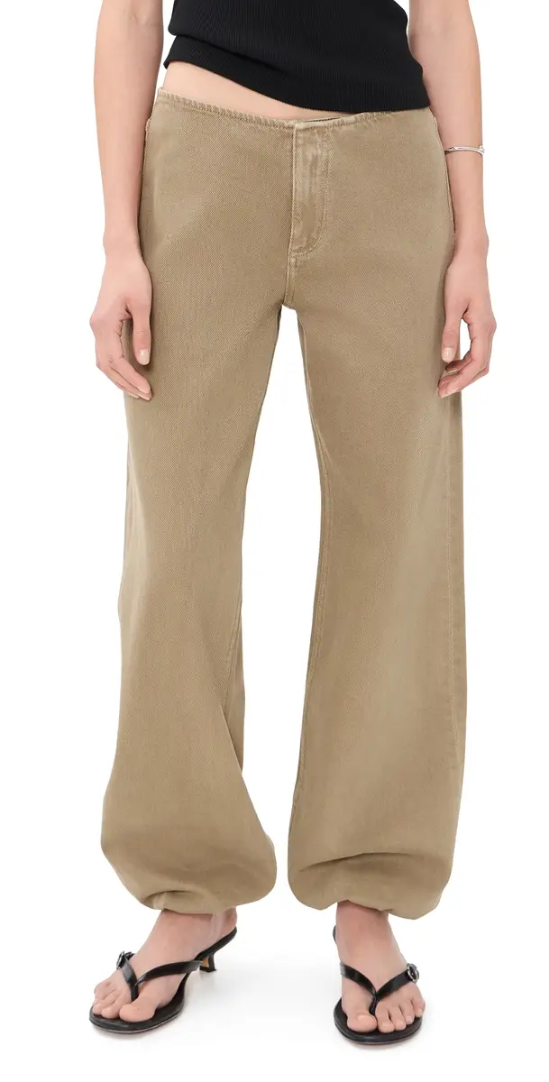 STILL HERE Low Rise Sport Jeans In Pear Pear | Image 1 STILL HERE Low Rise Sport Jeans In Pear Pear | Image 1