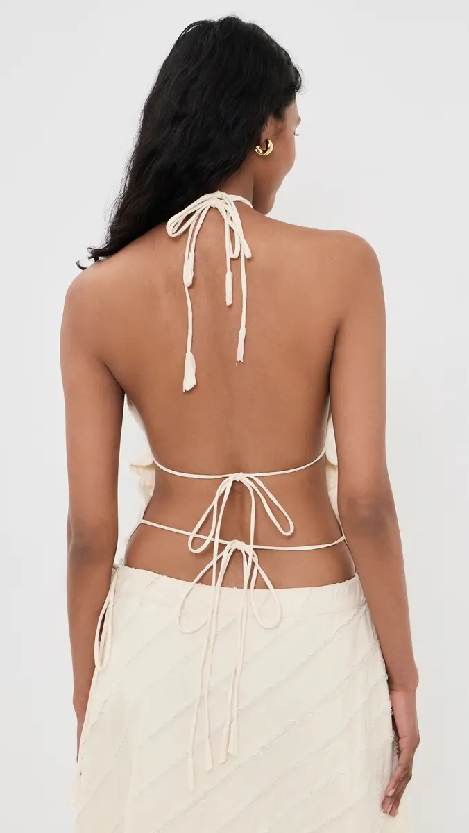 CHAN LUU Cotton Strip Halter Top | Thumbnail 3 CHAN LUU Cotton Strip Halter Top | Thumbnail 3