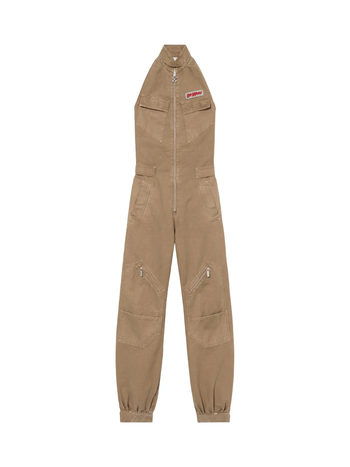 Off-White Canvas Pocket Jumpsuit