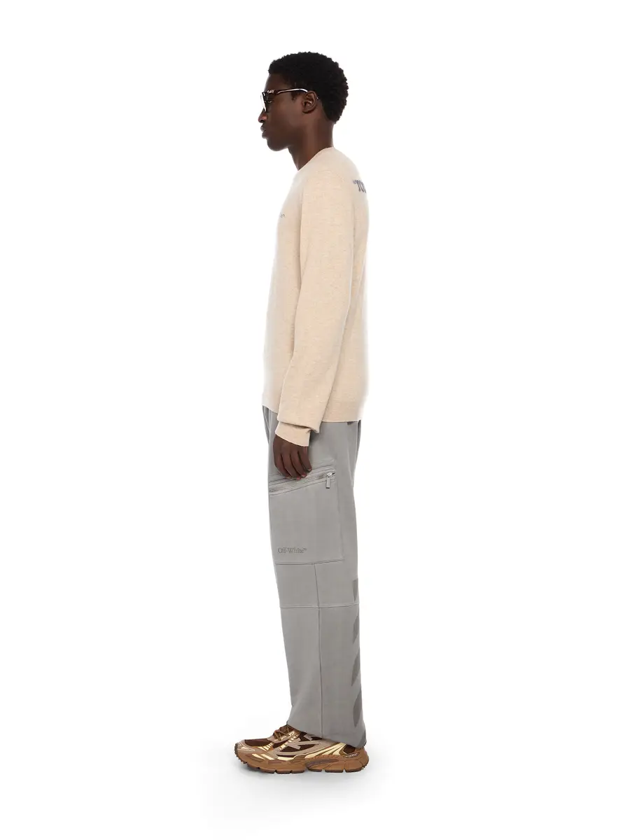 Off-White Quote Knit Crewneck Logo Sweater | Thumbnail 3 Off-White Quote Knit Crewneck Logo Sweater | Thumbnail 3