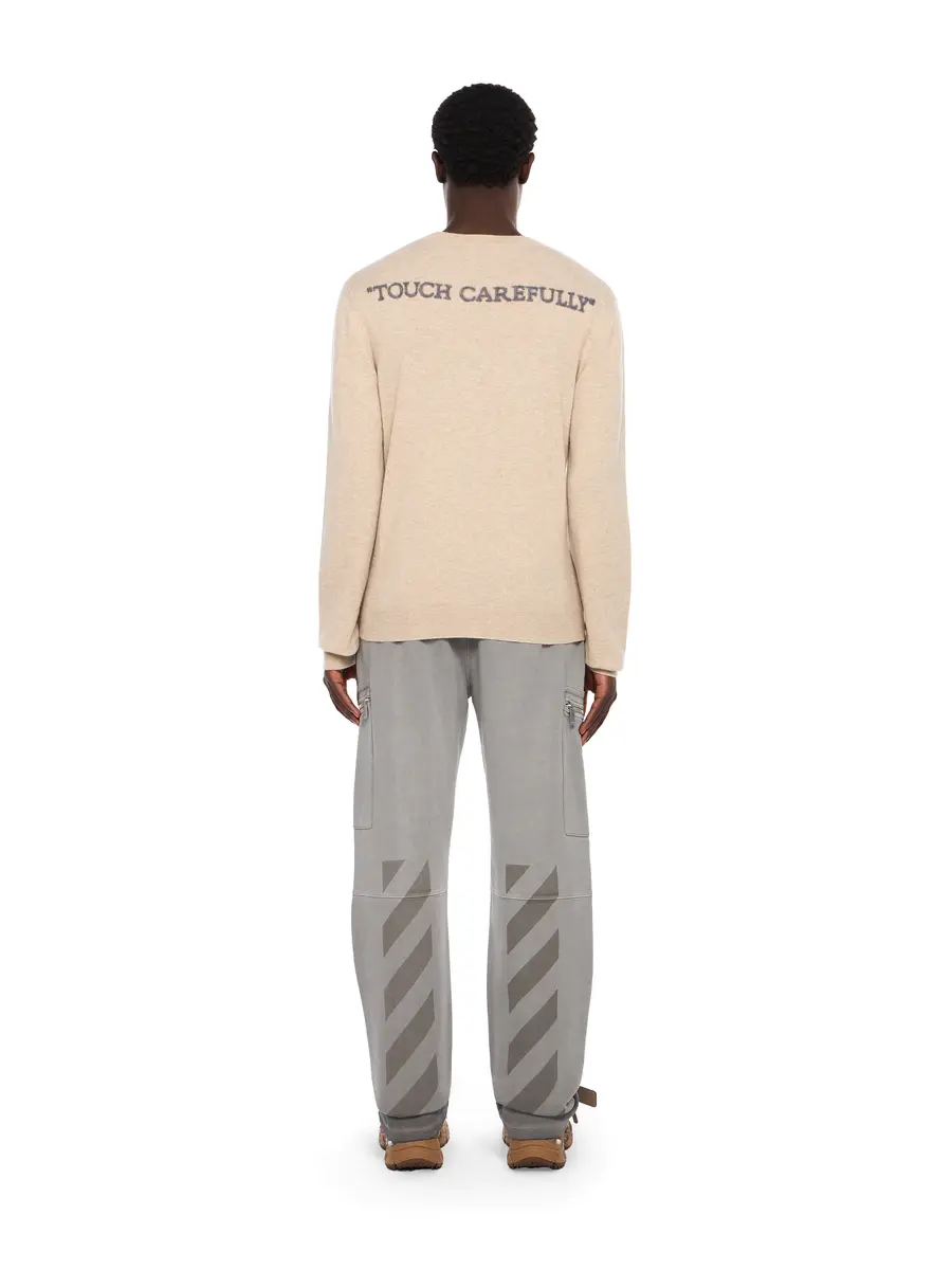Off-White Quote Knit Crewneck Logo Sweater | Thumbnail 4 Off-White Quote Knit Crewneck Logo Sweater | Thumbnail 4
