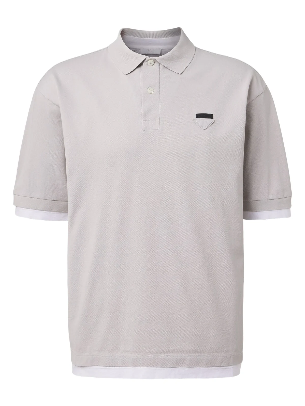Prada Layered cotton piqué polo shirt