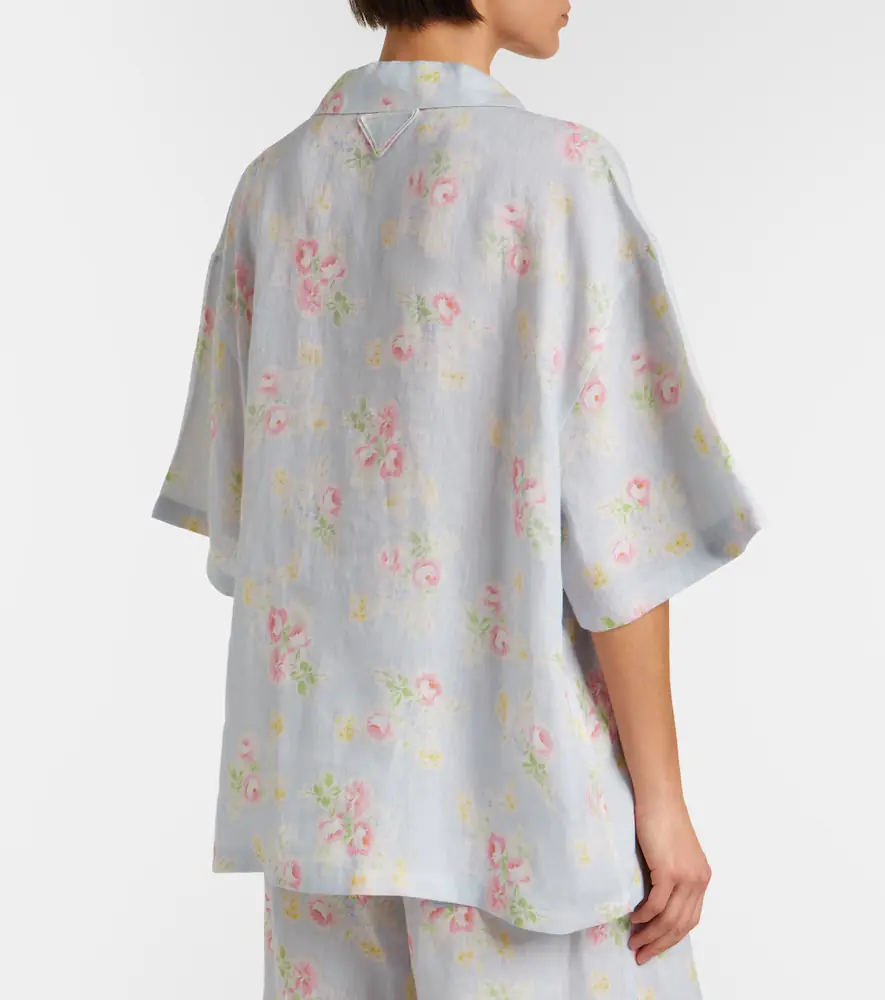 Prada Floral linen shirt | Thumbnail 4