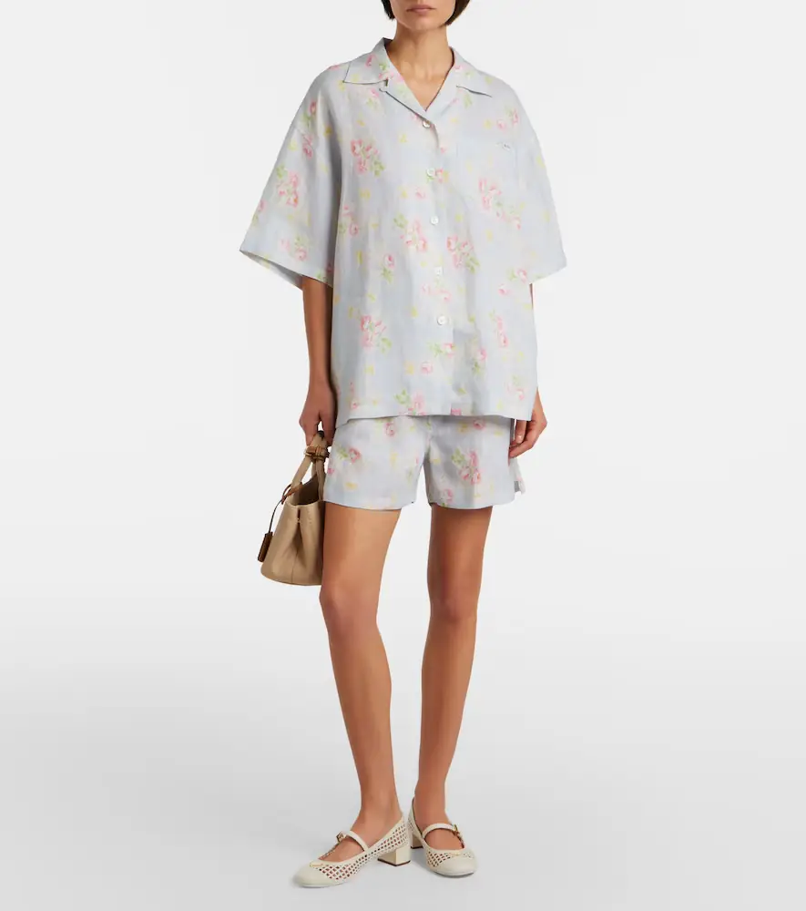 Prada Floral linen shirt | Thumbnail 5