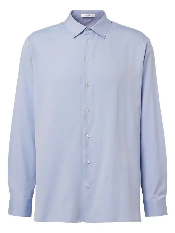 Paxon silk poplin jacquard shirt