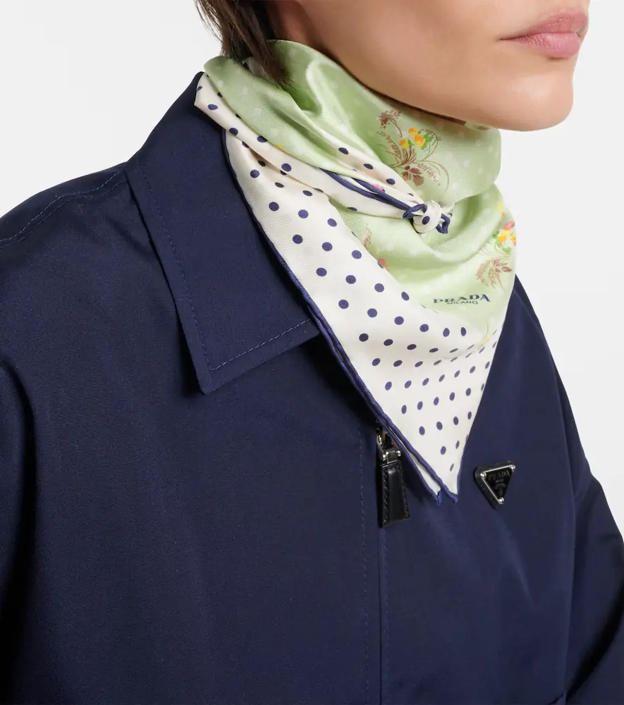 Prada Printed silk twill scarf | Thumbnail 5