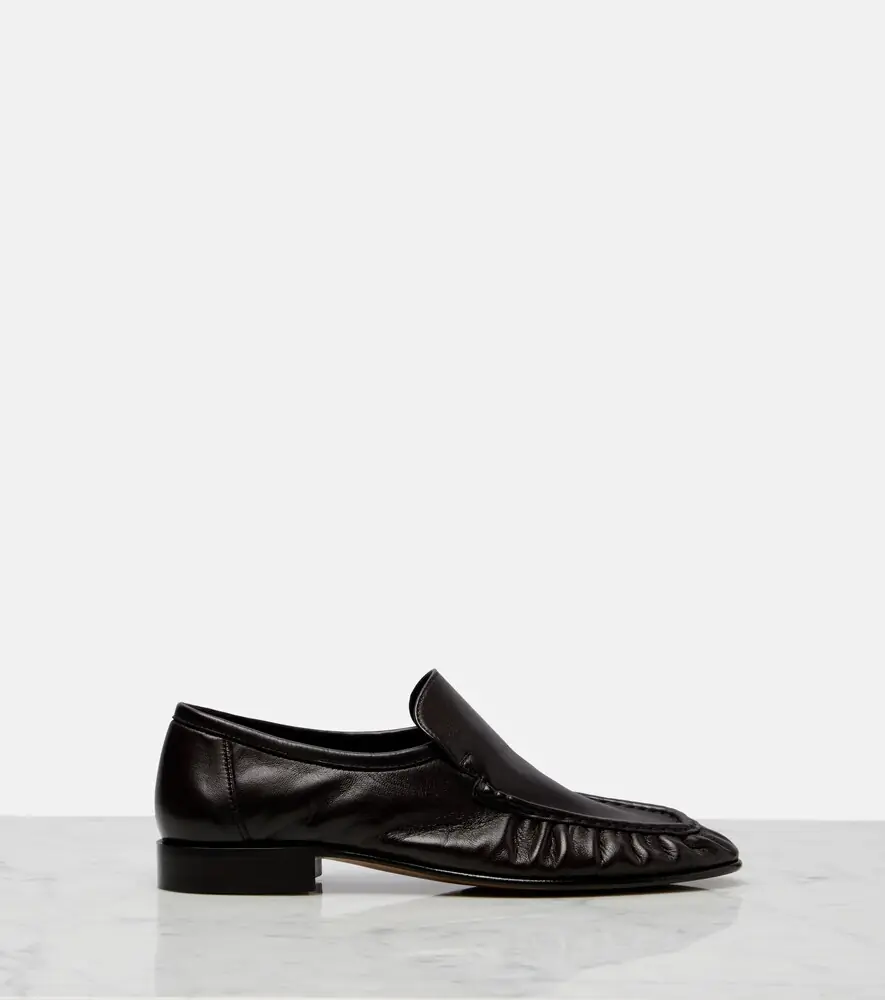The Row Soft ruched leather loafers | Thumbnail 2