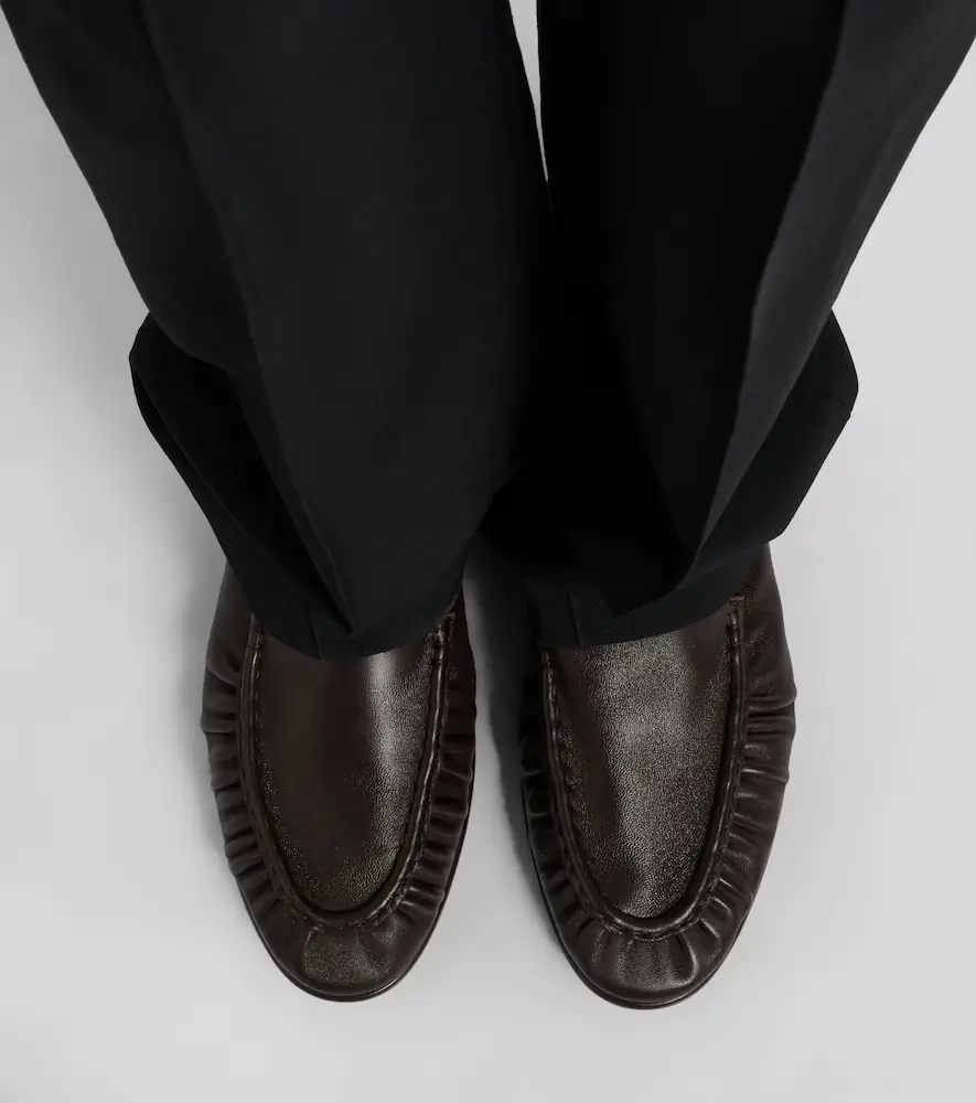 The Row Soft ruched leather loafers | Thumbnail 5