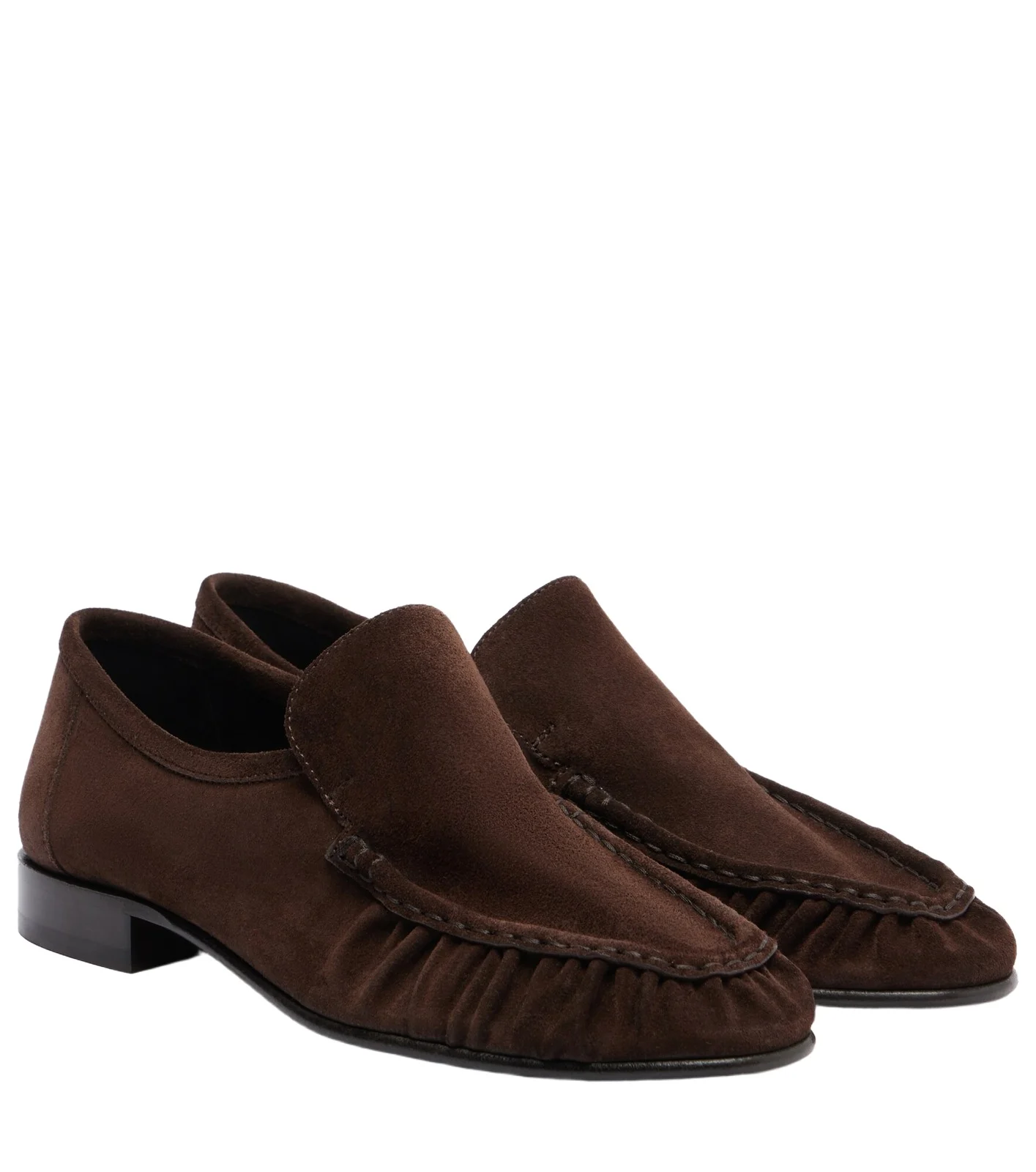 Soft ruched suede loafers Soft ruched suede loafers