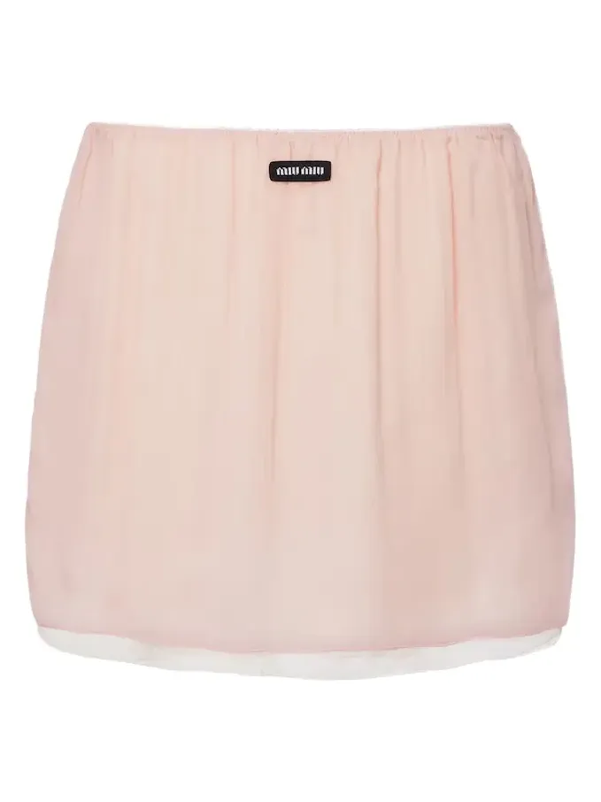 Layered silk chiffon miniskirt Layered silk chiffon miniskirt