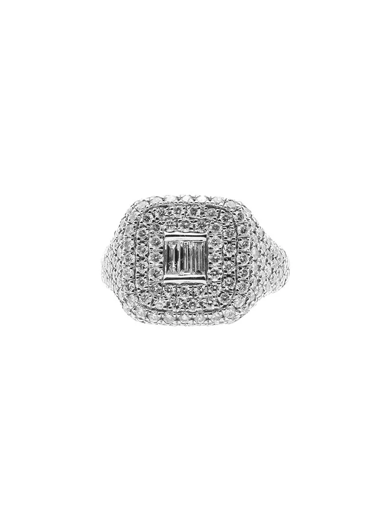 Wish Fine Jewelry 1.25ct Diamond 18K Gold Cluster Statement Ring