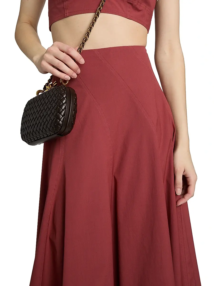 A.L.C. A. L.C. Women's Gemma Stretch-Cotton A-Line Midi-Skirt | Thumbnail 6 A.L.C. A. L.C. Women's Gemma Stretch-Cotton A-Line Midi-Skirt | Thumbnail 6