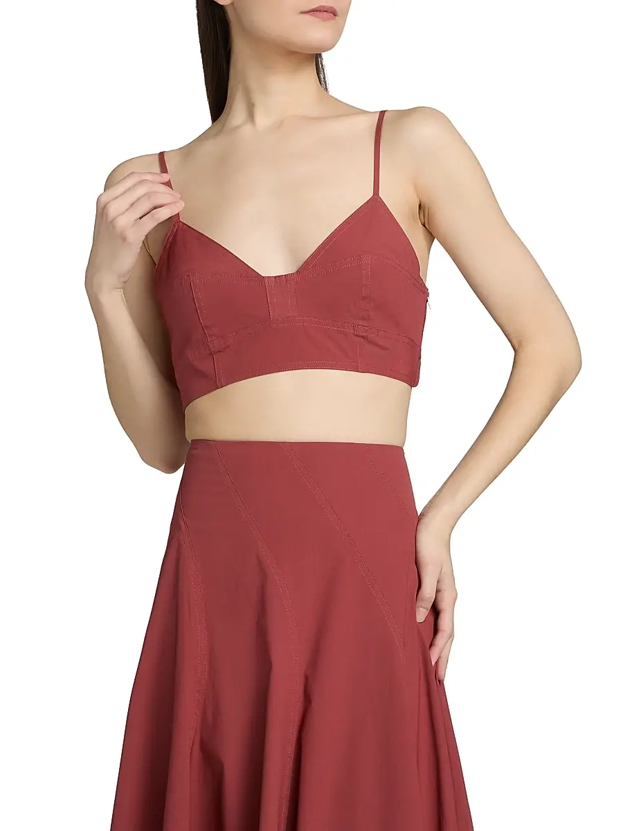 A.L.C. A. L.C. Women's Joan Stretch-Cotton Bra Top | Thumbnail 3 A.L.C. A. L.C. Women's Joan Stretch-Cotton Bra Top | Thumbnail 3