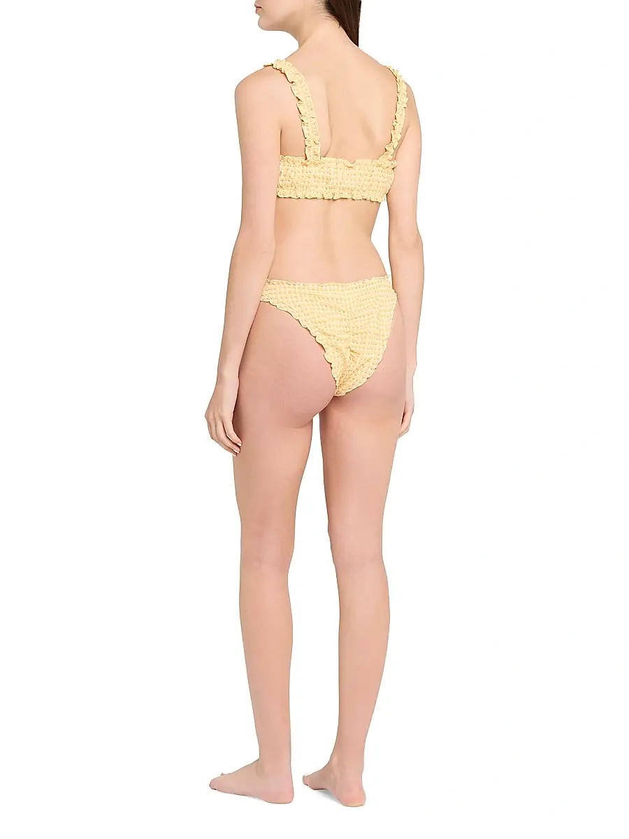 Simkhai Women's Evander Ruched Bikini Top | Thumbnail 3