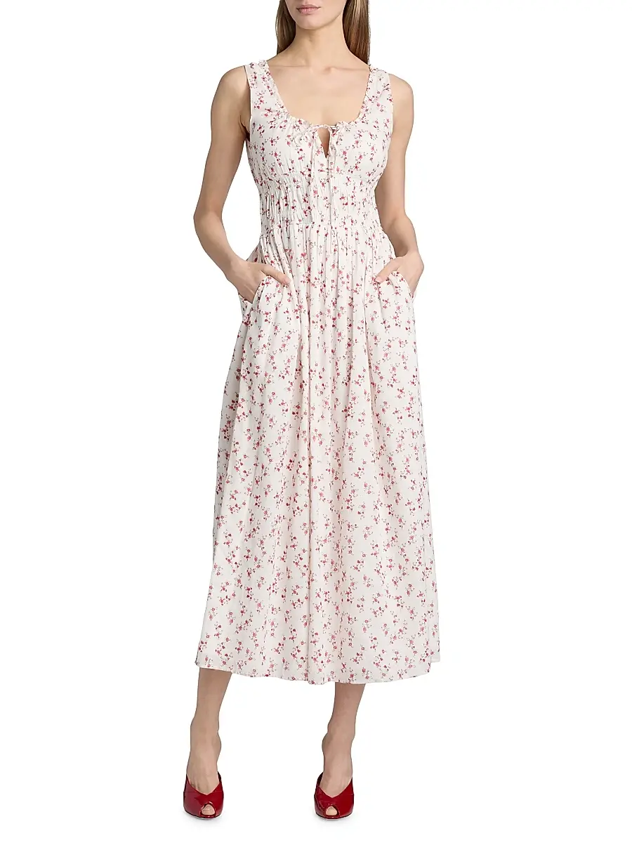 RAILS Women's Jordie Floral Cotton A-Line Midi-Dress | Thumbnail 2 RAILS Women's Jordie Floral Cotton A-Line Midi-Dress | Thumbnail 2