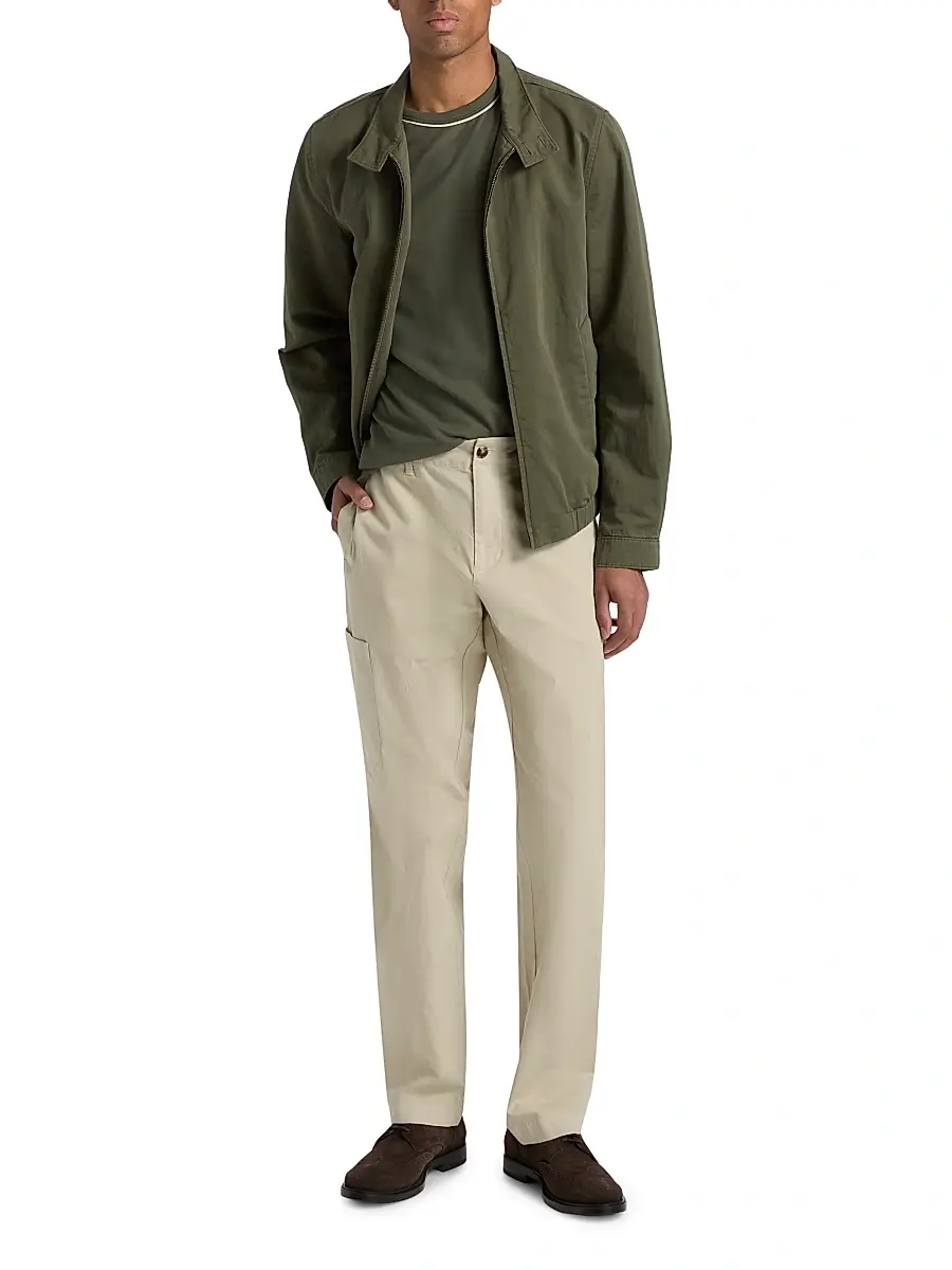 Vince Men's Owen Stretch-Cotton Straight-Leg Trousers | Thumbnail 2