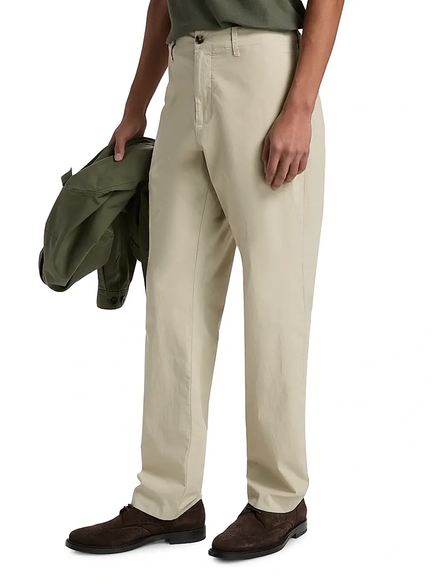 Vince Men's Owen Stretch-Cotton Straight-Leg Trousers | Thumbnail 4