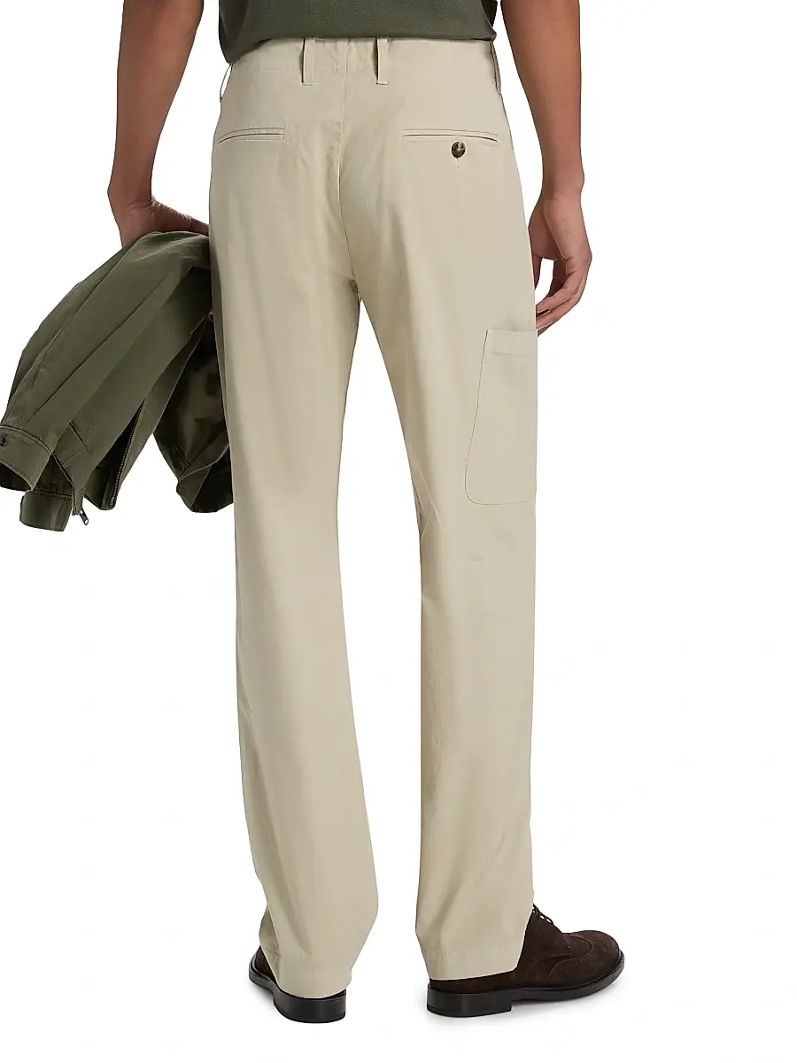 Vince Men's Owen Stretch-Cotton Straight-Leg Trousers | Thumbnail 5