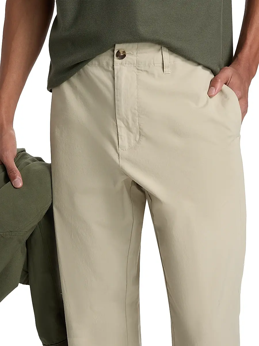 Vince Men's Owen Stretch-Cotton Straight-Leg Trousers | Thumbnail 6