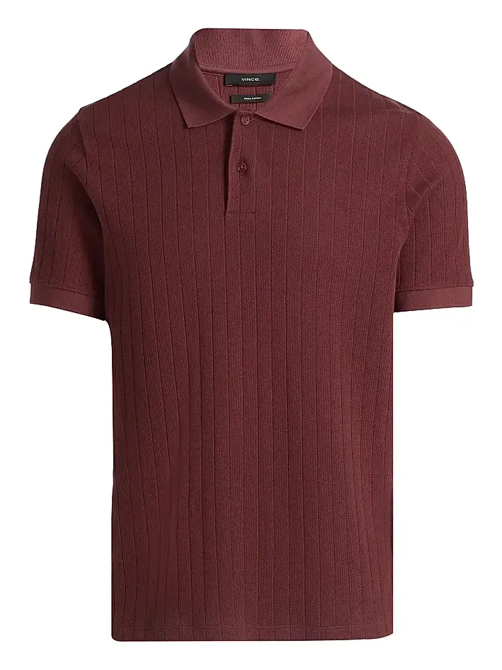 Men's Drop-Needle Striped Pima Cotton Polo Shirt Men's Drop-Needle Striped Pima Cotton Polo Shirt
