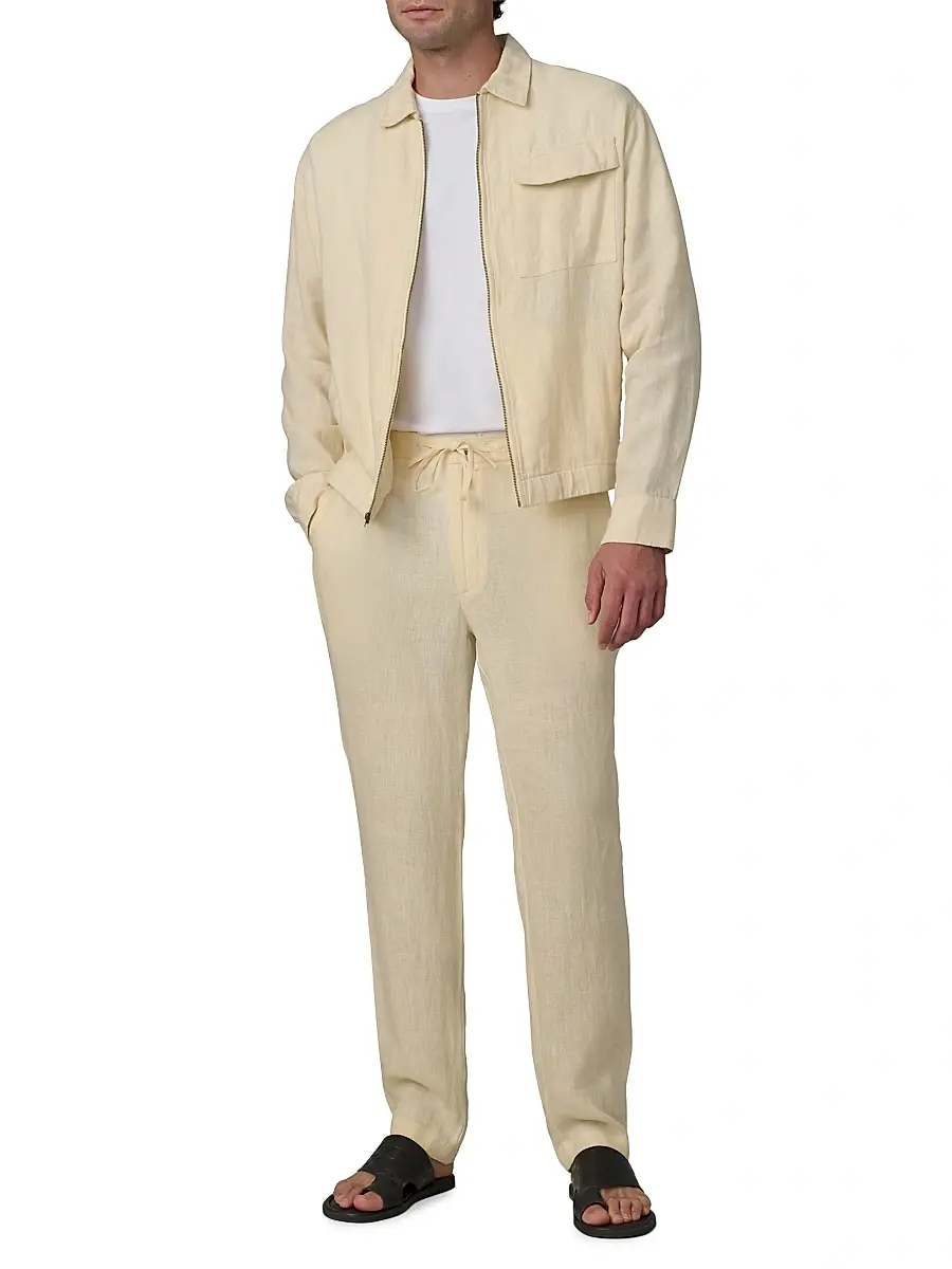 Joe's Jeans Men's Linen Drawstring Straight-Leg Pants | Thumbnail 2 Joe's Jeans Men's Linen Drawstring Straight-Leg Pants | Thumbnail 2