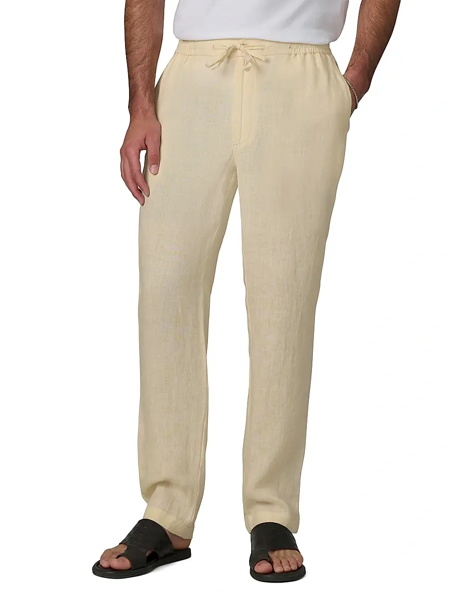 Joe's Jeans Men's Linen Drawstring Straight-Leg Pants | Thumbnail 3 Joe's Jeans Men's Linen Drawstring Straight-Leg Pants | Thumbnail 3