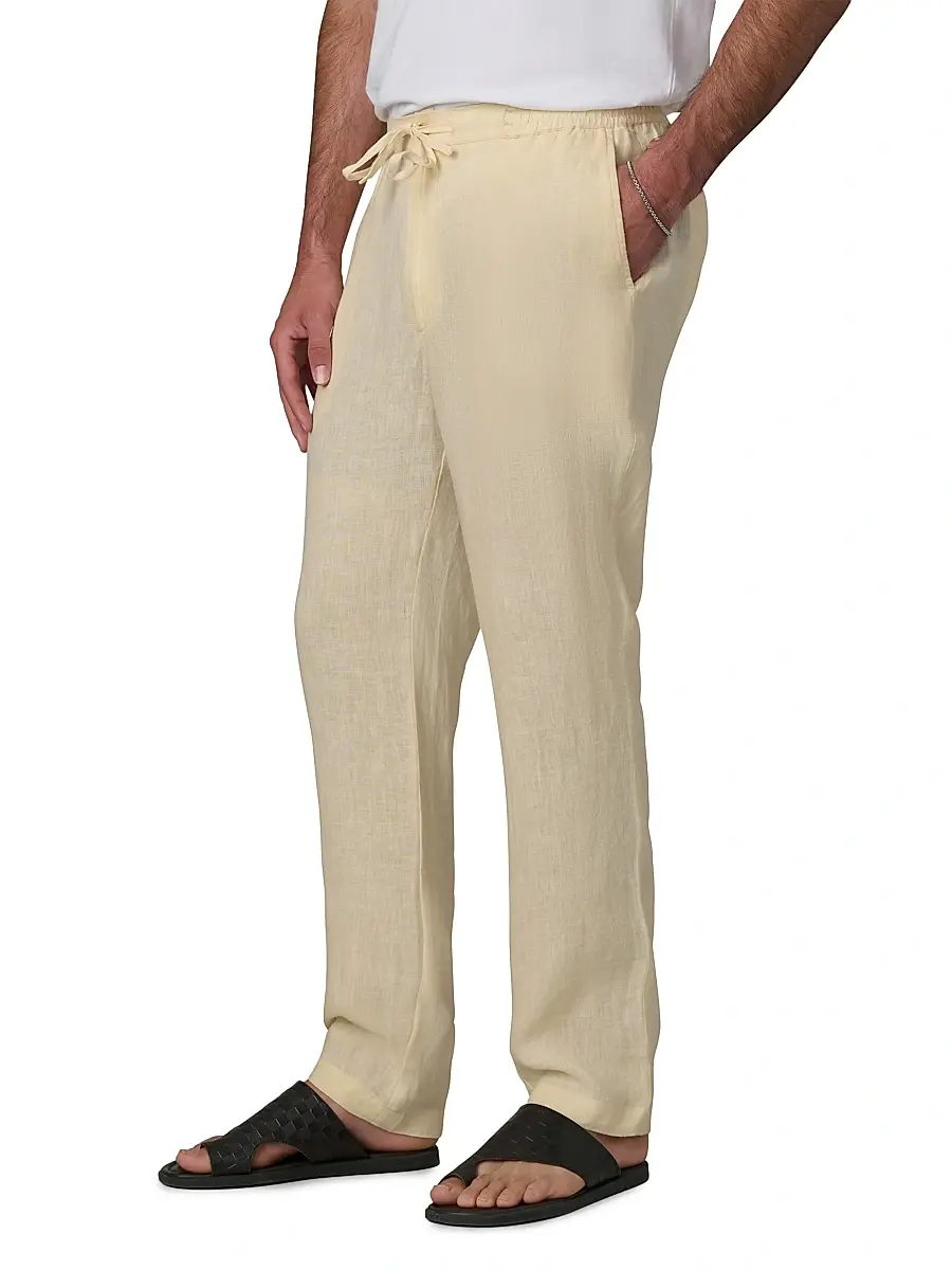 Joe's Jeans Men's Linen Drawstring Straight-Leg Pants | Thumbnail 4 Joe's Jeans Men's Linen Drawstring Straight-Leg Pants | Thumbnail 4