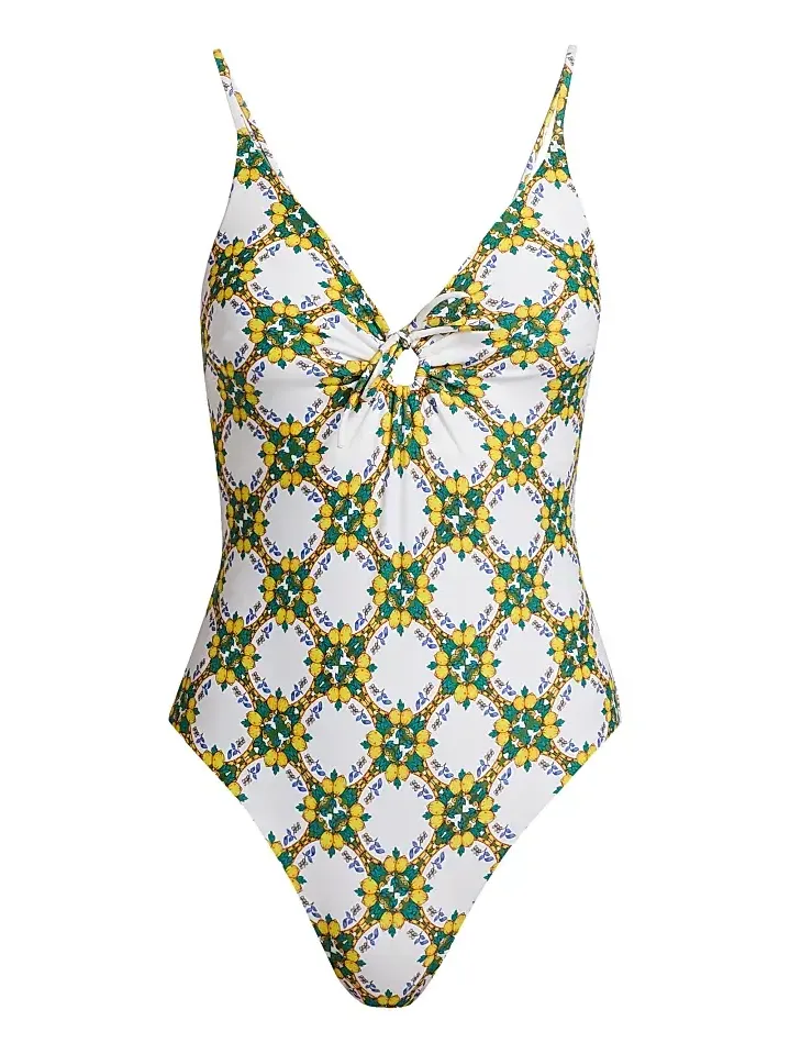Milly Women's Lemon Tile Ring One-Piece Swimsuit