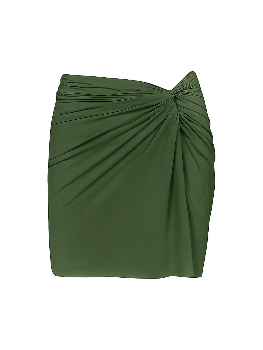 ViX by Paula Hermanny Women's Karen Knotted Miniskirt - Green | Image 1 ViX by Paula Hermanny Women's Karen Knotted Miniskirt - Green | Image 1