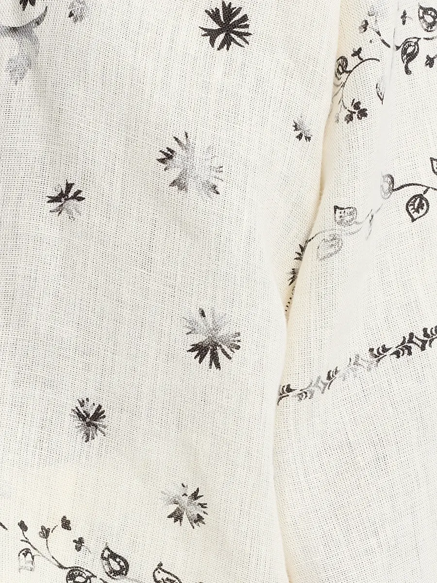 Alberta Ferretti Women's Printed Linen Blouse | Thumbnail 7 Alberta Ferretti Women's Printed Linen Blouse | Thumbnail 7