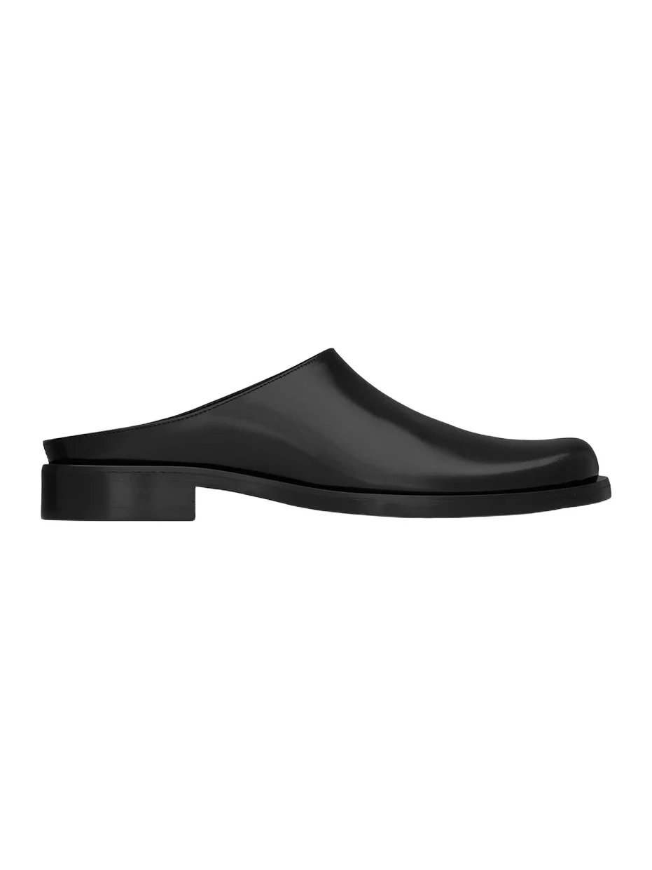 Men's Angus Mules in Smooth Leather - Black Men's Angus Mules in Smooth Leather - Black