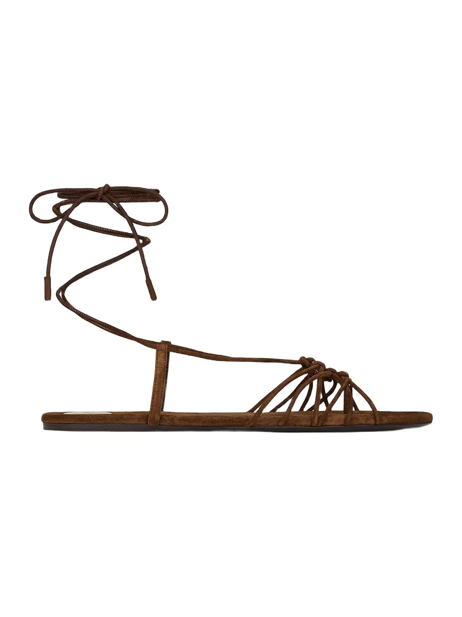Women's Babylone Sandals in Suede - Dark Havana Women's Babylone Sandals in Suede - Dark Havana