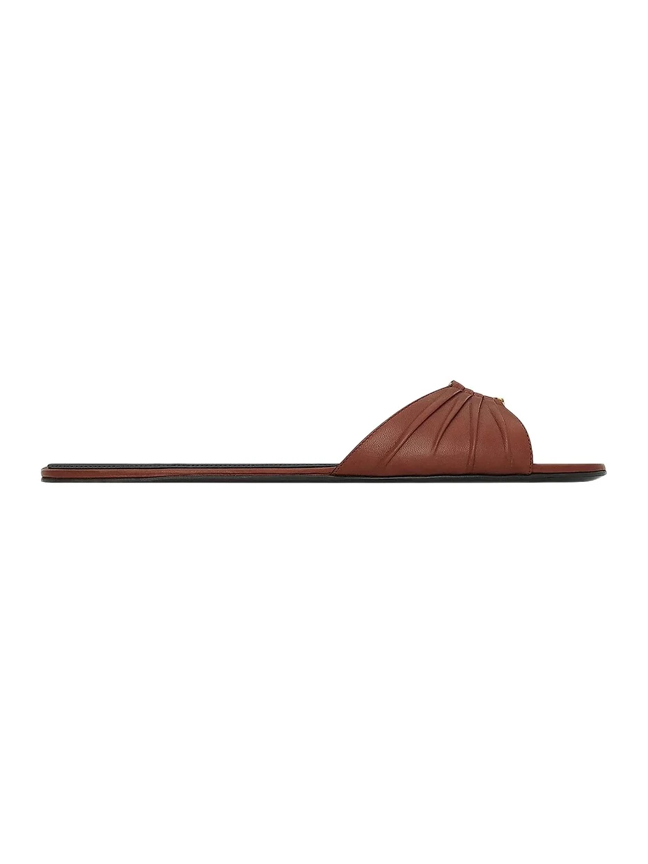 Women's Slides in Smooth Leather - Aesthetic Brown Women's Slides in Smooth Leather - Aesthetic Brown