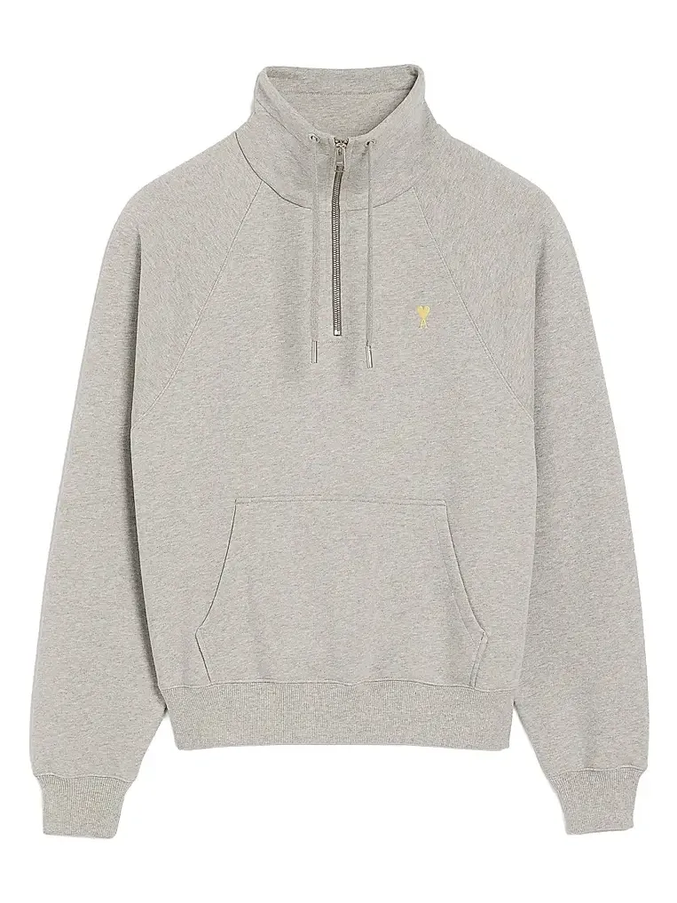 Men's Embroidered Ami de Coeur Quarter-Zip Sweatshirt Men's Embroidered Ami de Coeur Quarter-Zip Sweatshirt