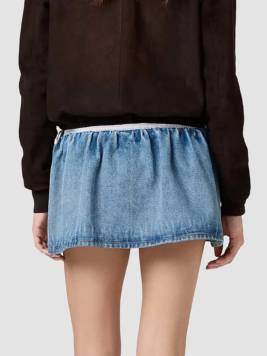 Miu Miu Women's Washed Denim Mini-Skirt | Thumbnail 5