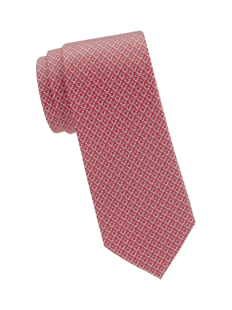 Ferragamo Men's Tonal Gancini Silk Tie