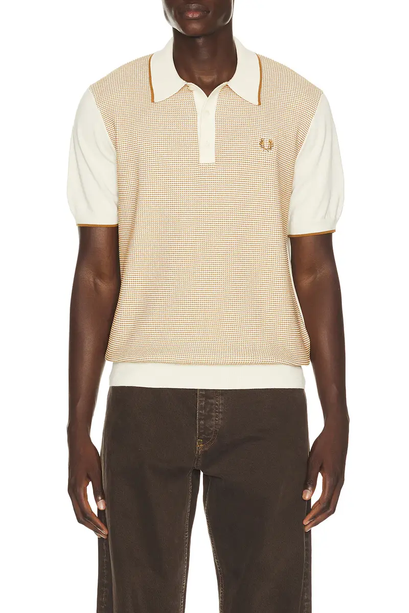 Fred Perry Tonic Waffle Knitted Polo | Image 1 Fred Perry Tonic Waffle Knitted Polo | Image 1